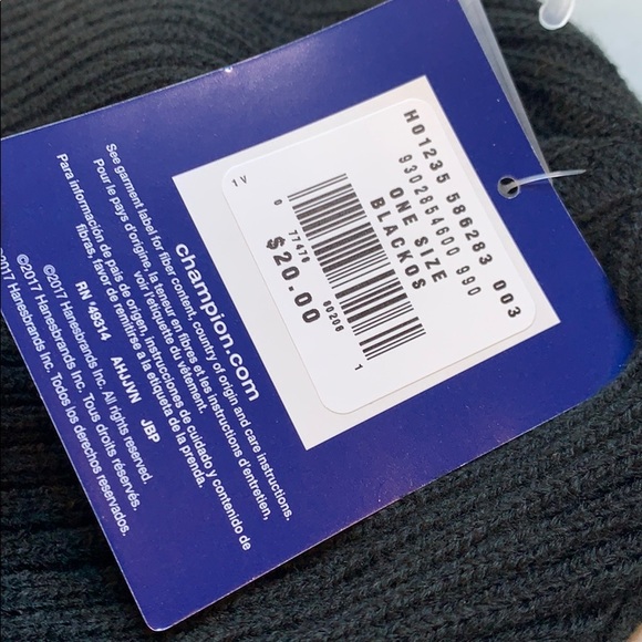 Champion Script Logo Beanie - Black NWT - Picture 11 of 13